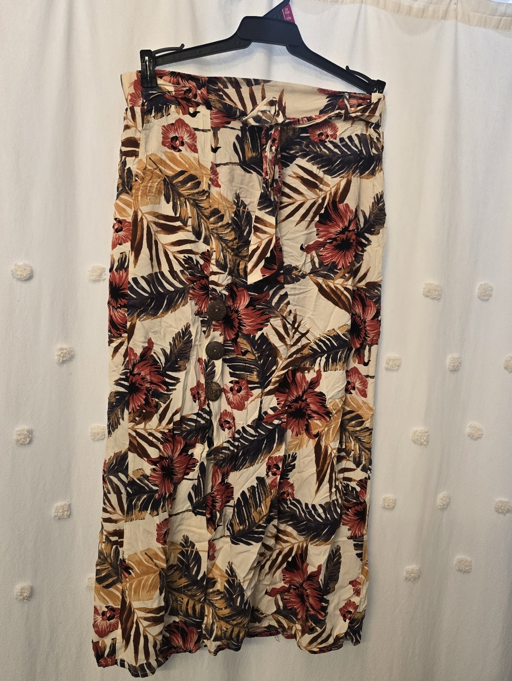 Lavender Sky Floral Tropical Skirt Size Medium-perfect Beach Vibe